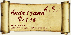 Andrijana Vitez vizit kartica